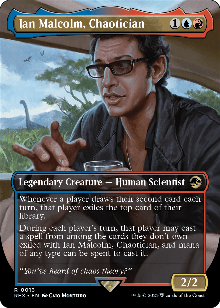Ian Malcolm, Chaotician (Borderless) (REX-013) [Jurassic World Collection] Foil