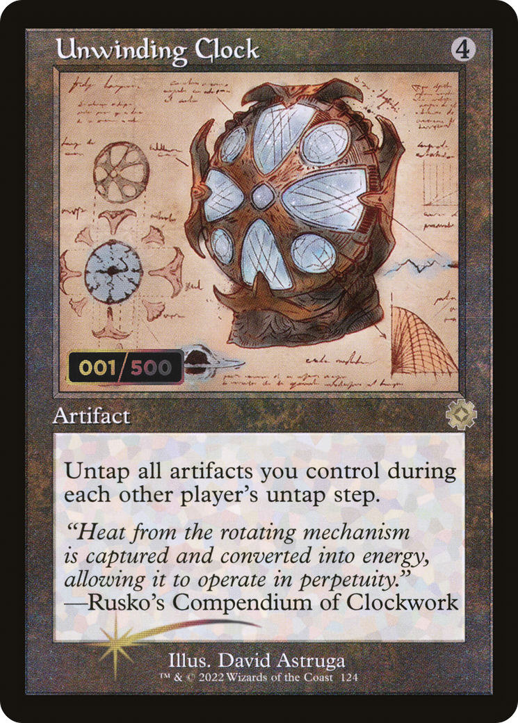 Unwinding Clock (Schematic) (Serial Numbered) (BRR-124) [The Brothers' War Retro Artifacts] Foil