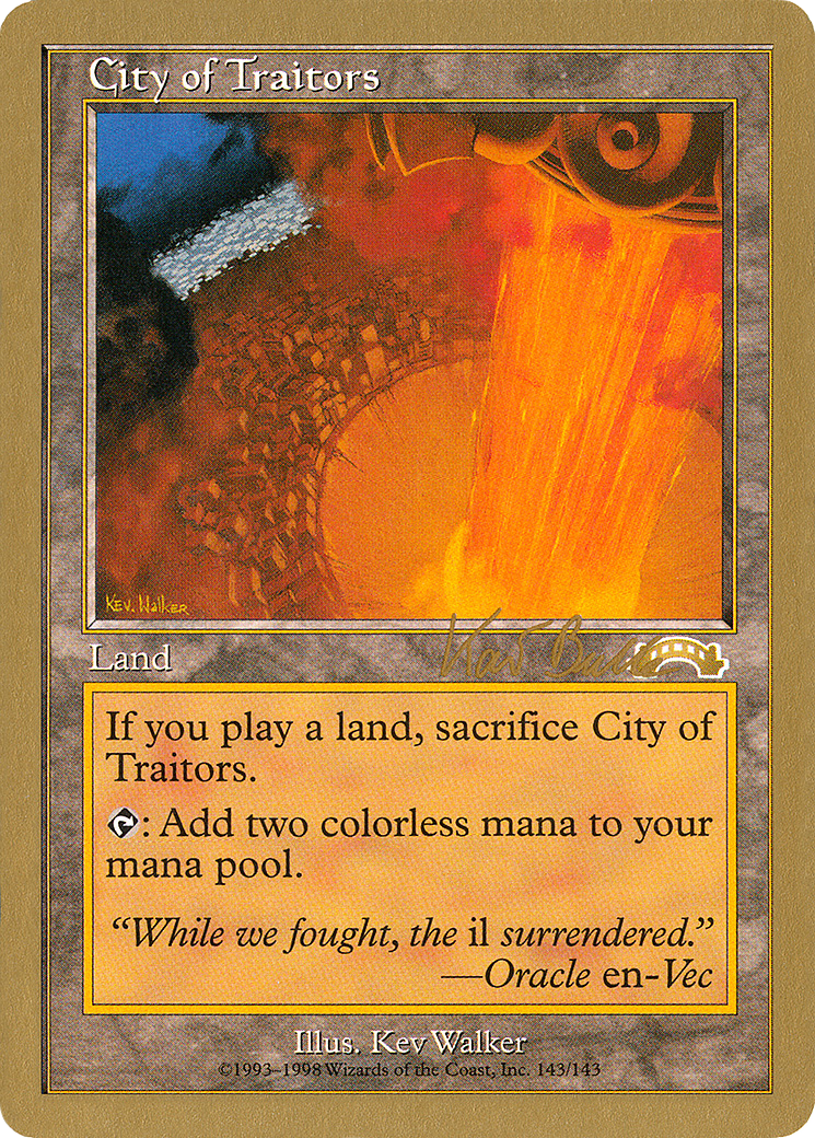 City of Traitors - 1999 Kai Budde (EXO) [World Championship Decks 1999]