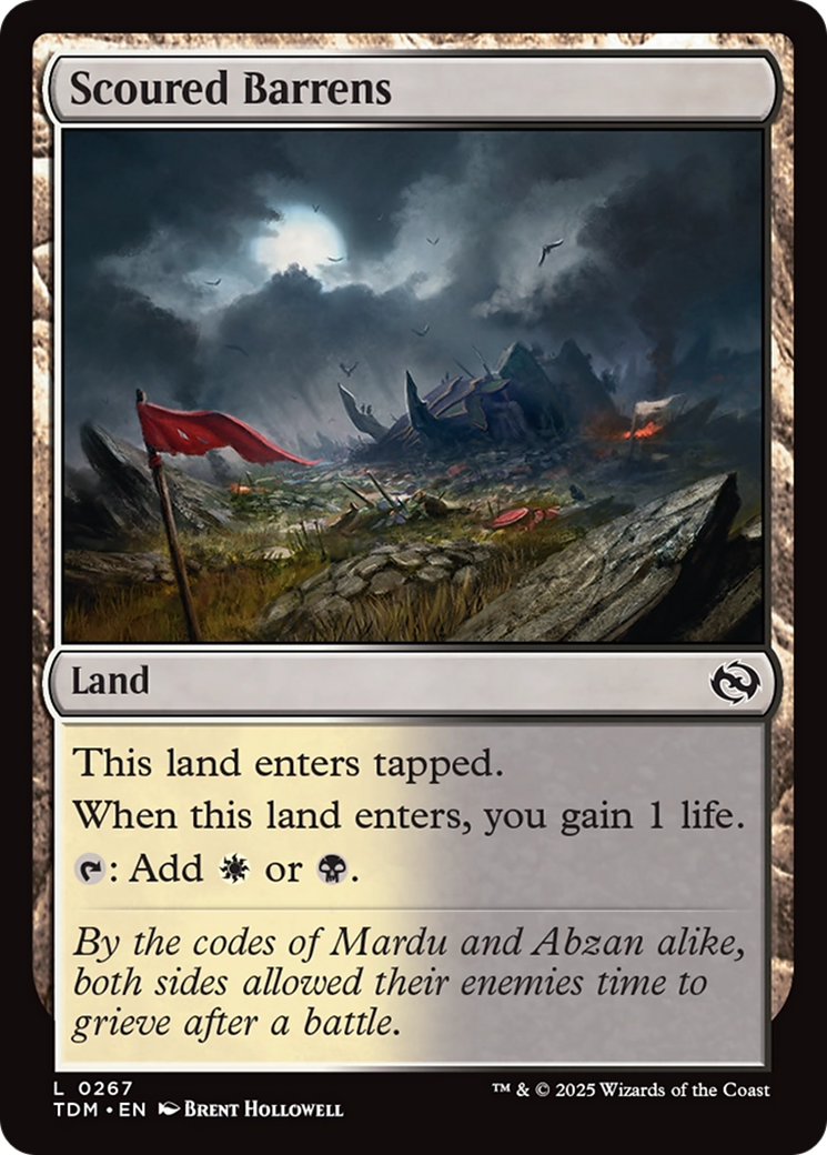 Scoured Barrens (TDM-267) [Tarkir: Dragonstorm] Foil
