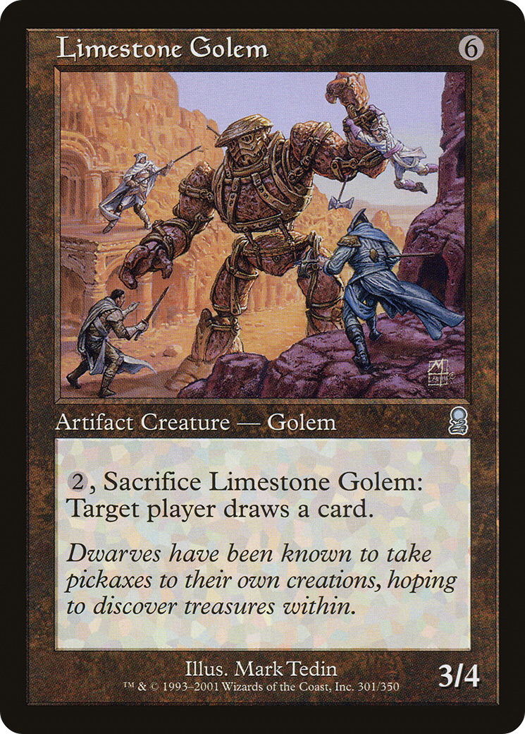Limestone Golem (ODY-301) [Odyssey] Foil