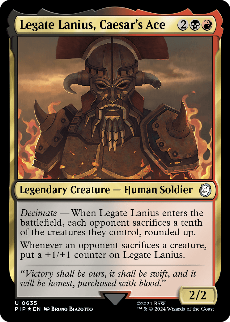 Legate Lanius, Caesar's Ace (Surge Foil) (PIP-635) [Fallout] Foil
