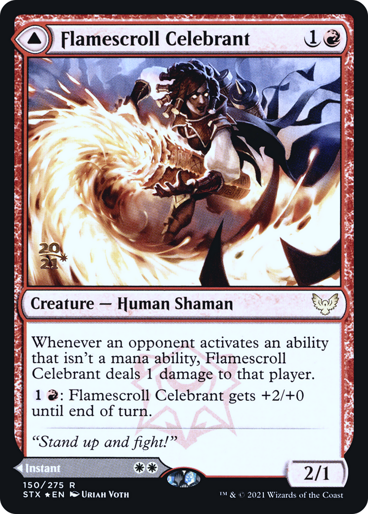 Flamescroll Celebrant (PRE-150S) [Strixhaven: School of Mages Promos] Foil