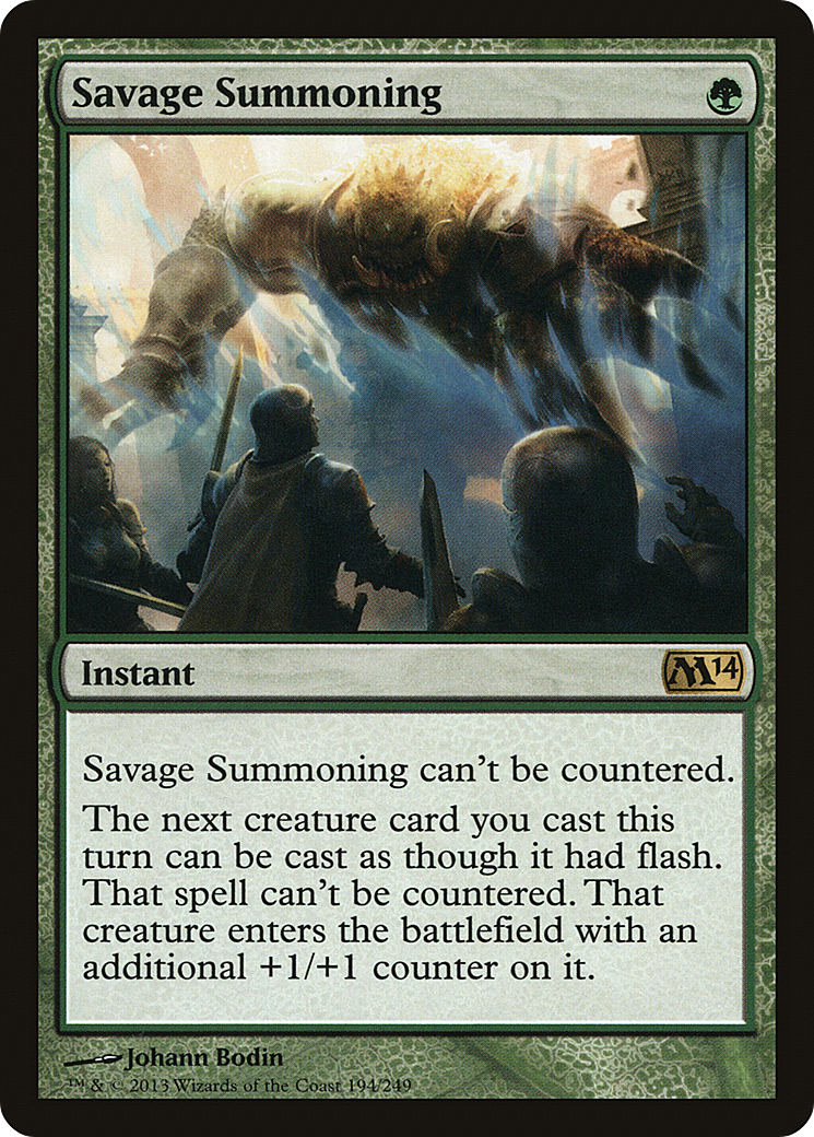 Savage Summoning (M14-194) [Magic 2014] Foil