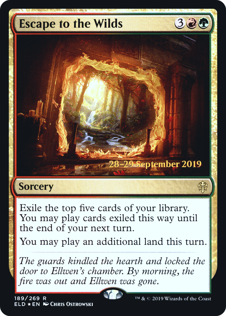Escape to the Wilds (PRE-189S) [Throne of Eldraine Promos] Foil