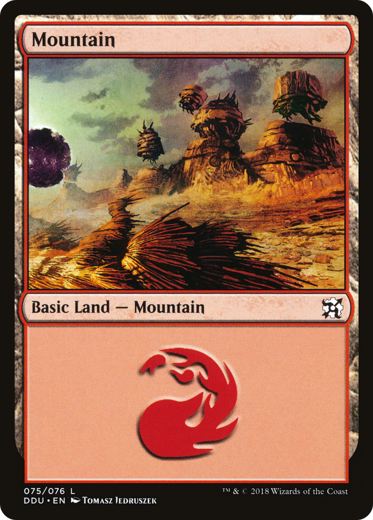 Mountain (DDU-075) [Duel Decks: Elves vs. Inventors]