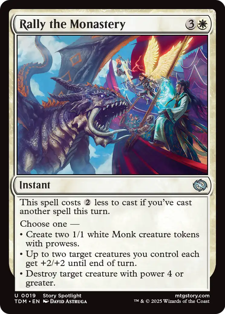 Rally the Monastery (TDM-019) [Tarkir: Dragonstorm] Foil