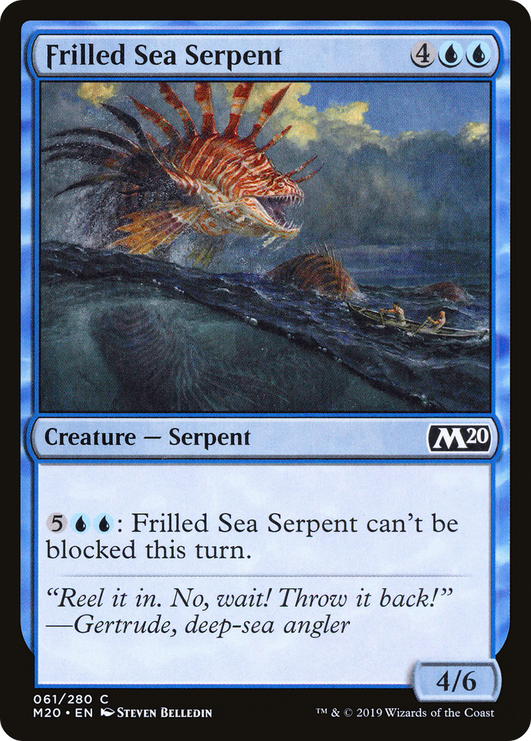 Frilled Sea Serpent (M20-061) [Core Set 2020] Foil