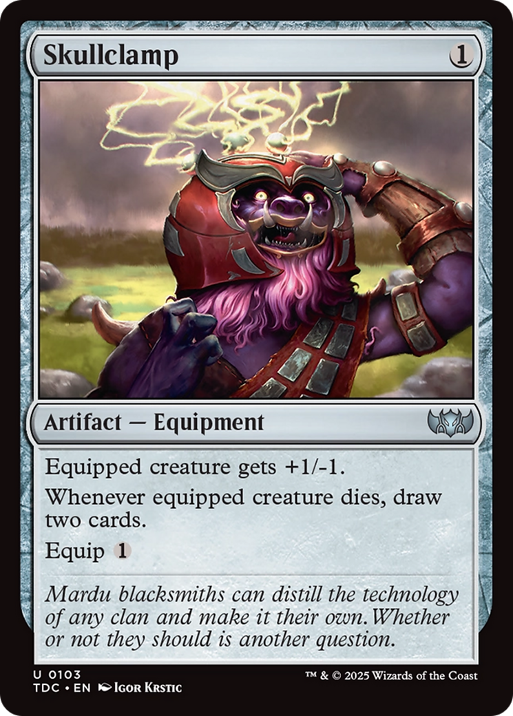 Skullclamp (TDC-103) [Commander: Tarkir: Dragonstorm]