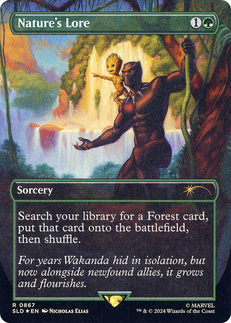 Nature's Lore (SLD-867) (Borderless) [Secret Lair Drop] Foil