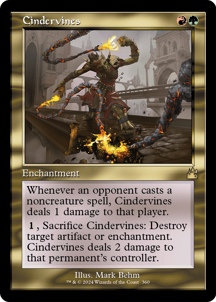 Cindervines (Retro Frame) (RVR-360) [Ravnica Remastered]