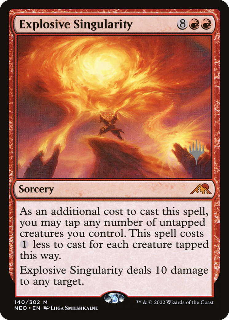 Explosive Singularity (PPNEO-140) [Promo Pack: Kamigawa: Neon Dynasty Promos] Foil
