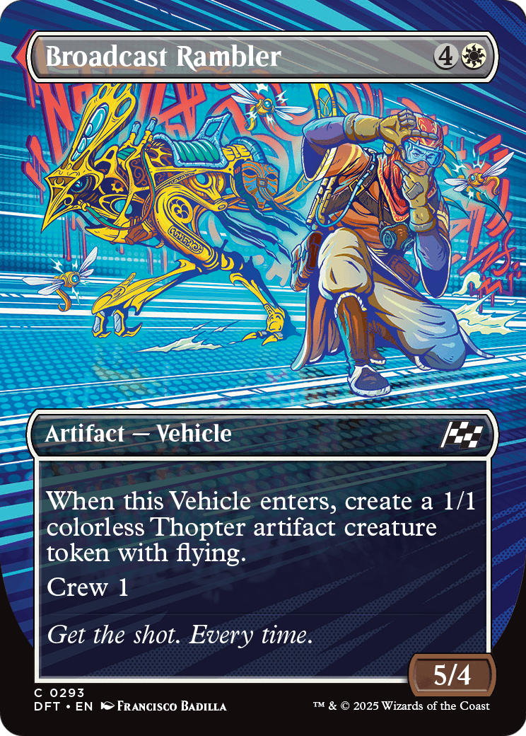 Broadcast Rambler (Borderless) (DFT-293) [Aetherdrift] Foil