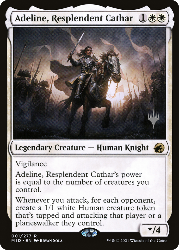Adeline, Resplendent Cathar (PPMID-001) [Promo Pack: Innistrad: Midnight Hunt Promos] Foil