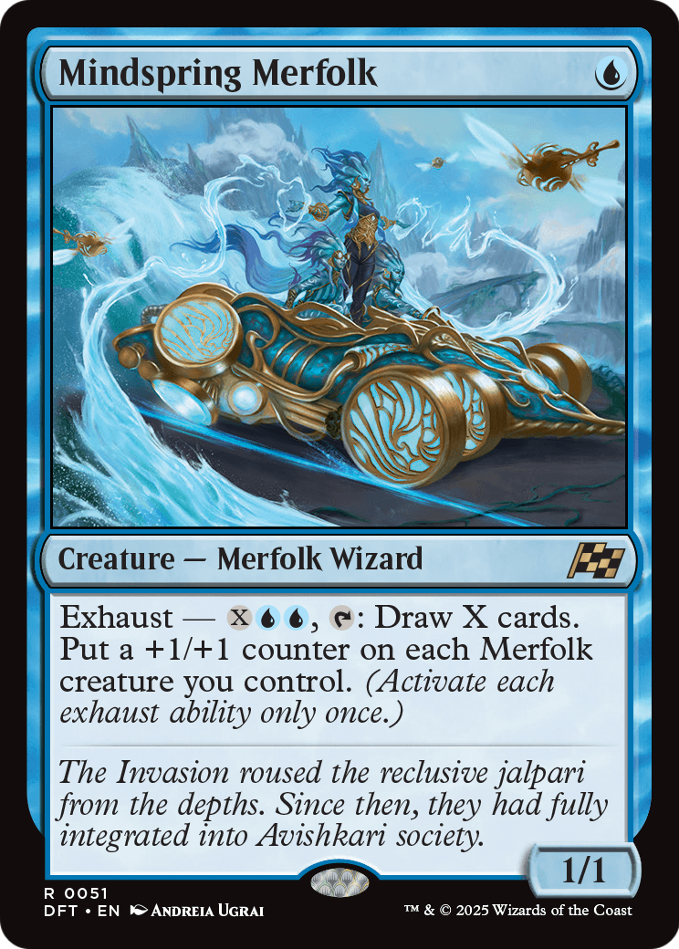 Mindspring Merfolk (DFT-051) [Aetherdrift] Foil