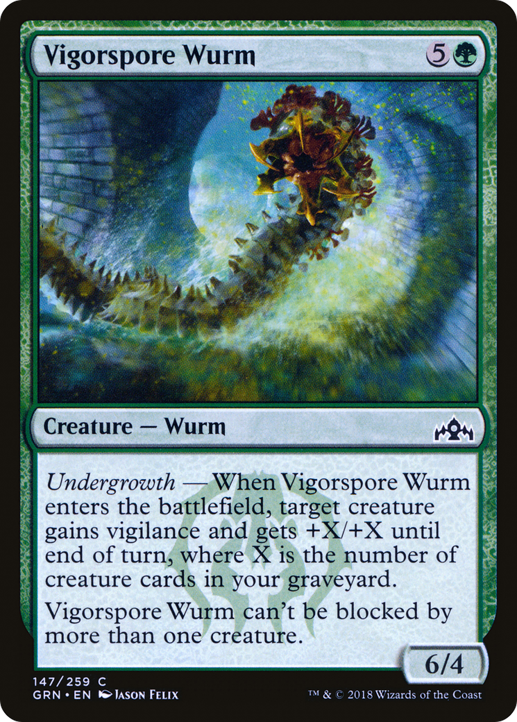 Vigorspore Wurm (GRN-147) [Guilds of Ravnica] Foil