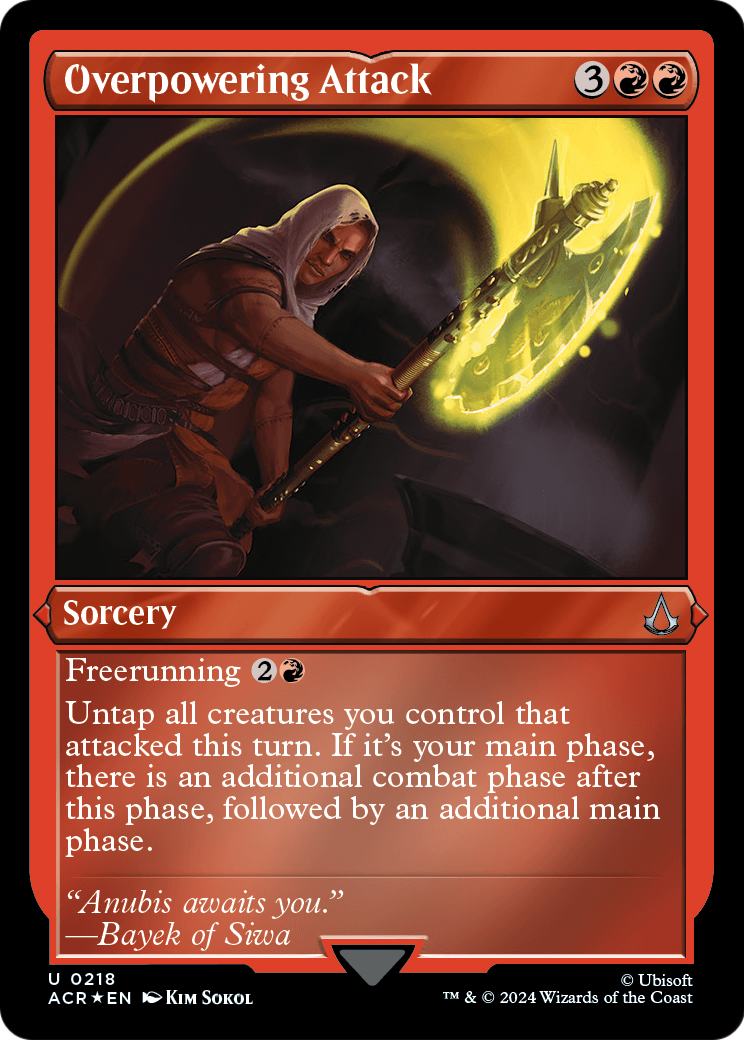 Overpowering Attack (Foil Etched) (ACR-218) [Assassin's Creed] Foil