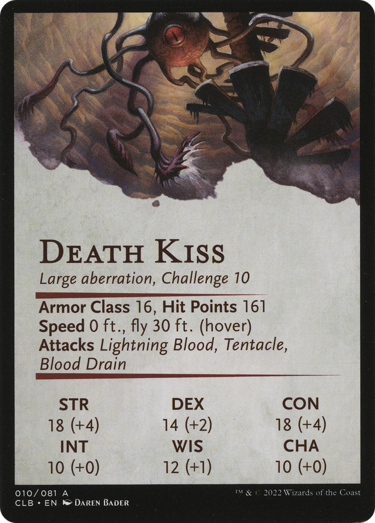 Death Kiss // Death Kiss (ACLB-010) (Borderless) [Battle for Baldur's Gate Art Series] Foil