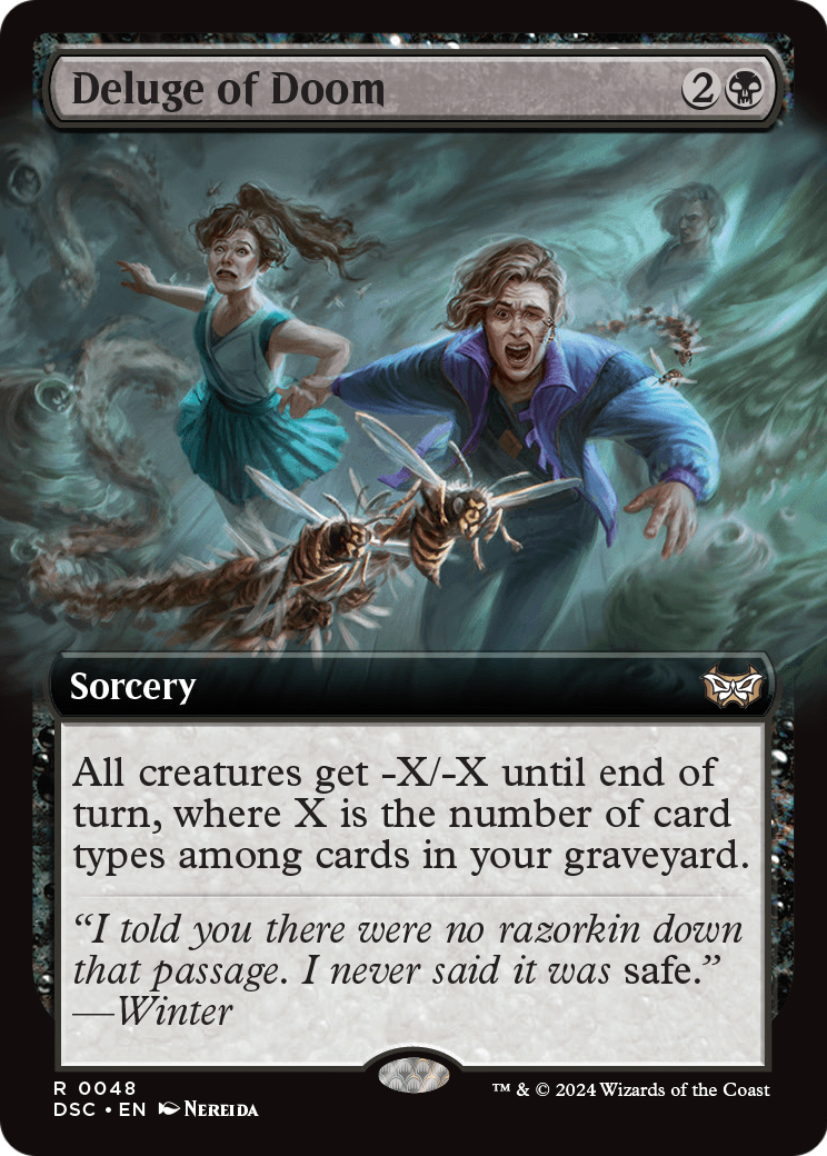 Deluge of Doom (Extended Art) (DSC-048) [Duskmourn: House of Horror Commander]