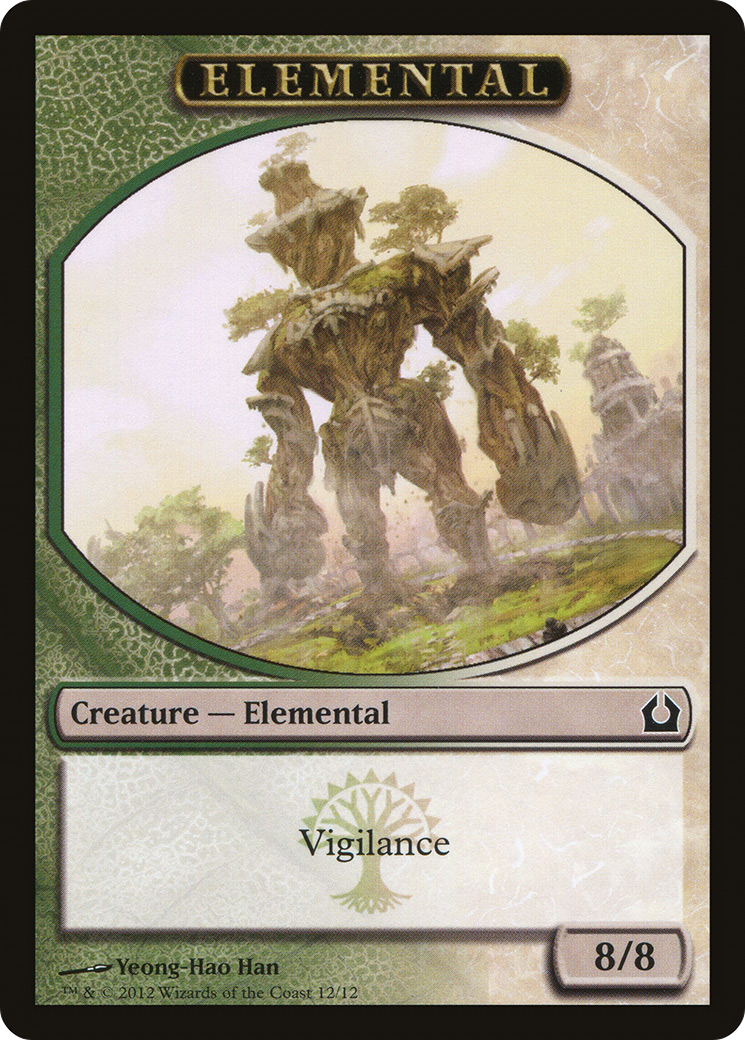 Elemental Token (Green/White) (RTR-012) [Return to Ravnica Tokens]