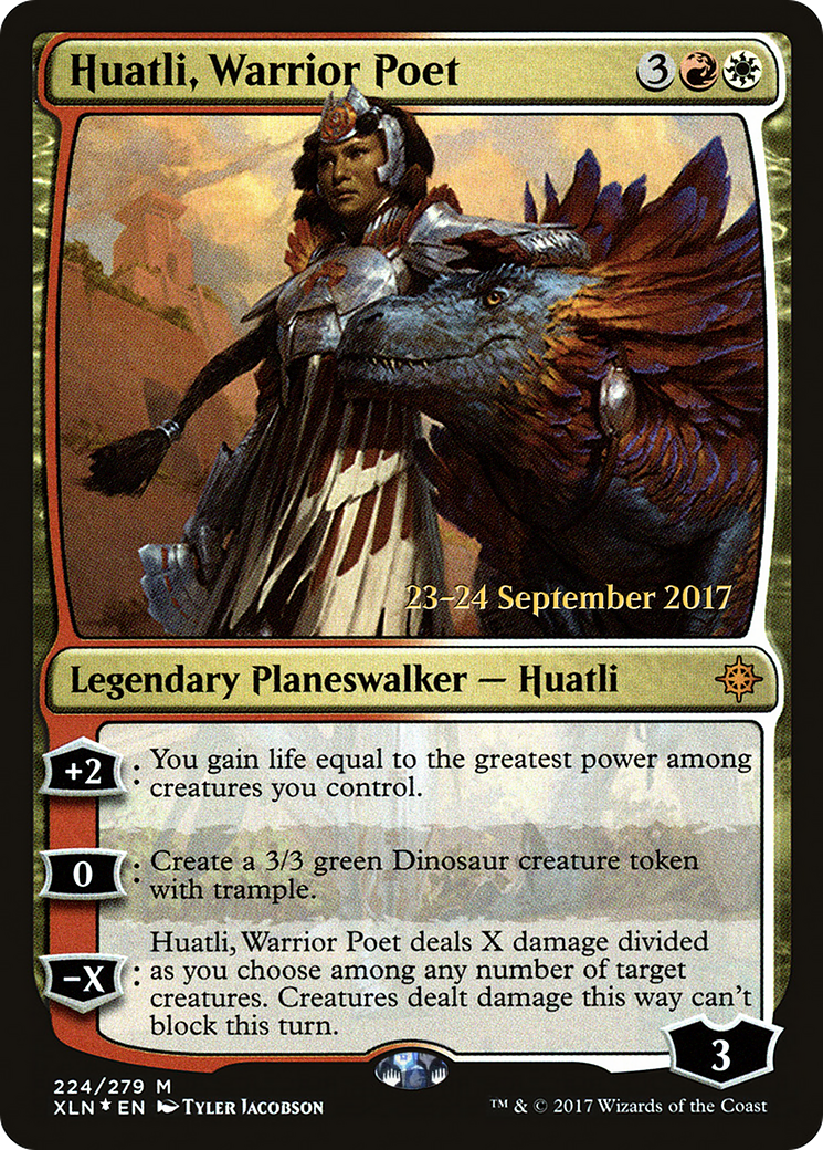 Huatli, Warrior Poet (PRE-224S) [Ixalan Promos] Foil