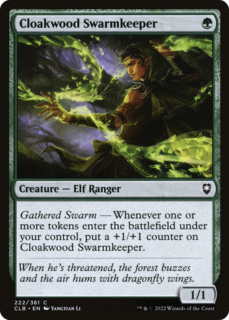 Cloakwood Swarmkeeper (CLB-222) [Commander Legends: Battle for Baldur's Gate] Foil
