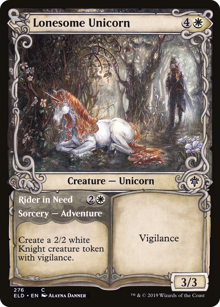 Lonesome Unicorn (Showcase) (ELD-276) [Throne of Eldraine]