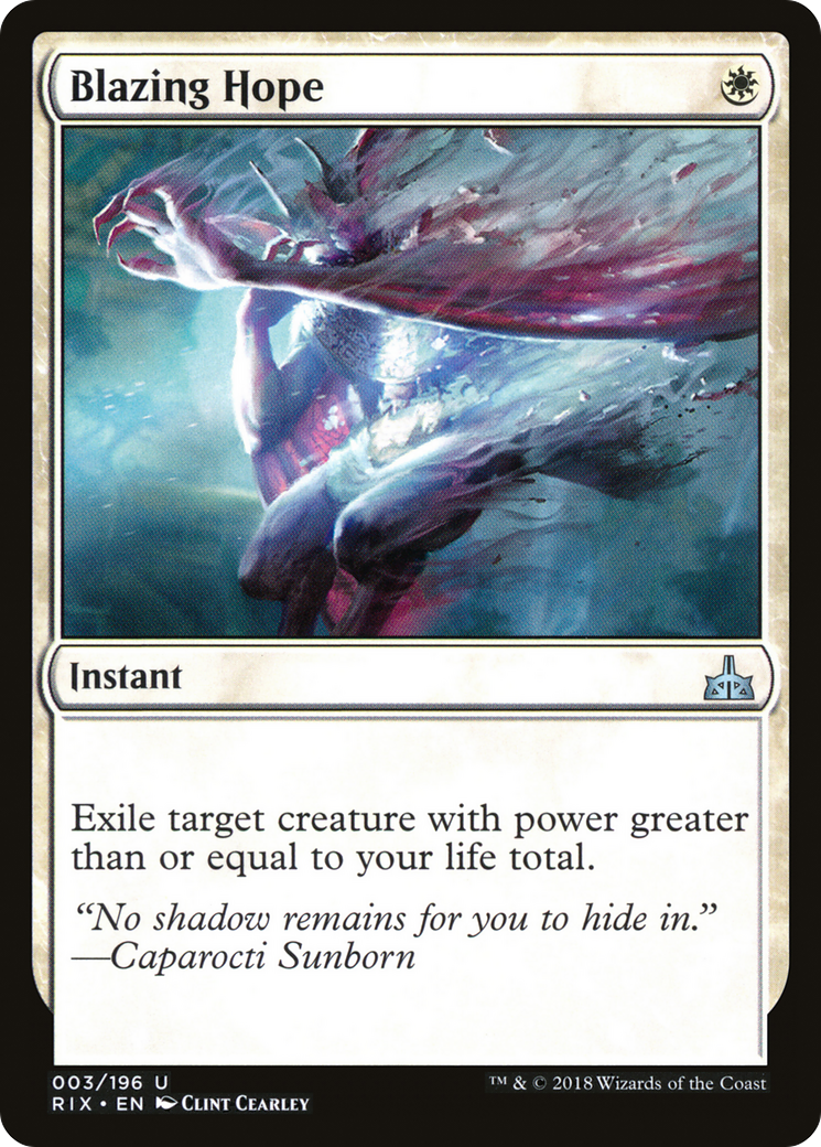 Blazing Hope (RIX-003) [Rivals of Ixalan] Foil