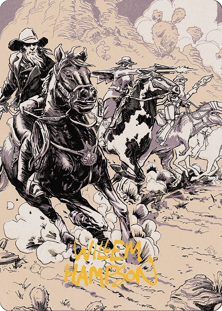 Overwhelming Forces // Overwhelming Forces (AOTJ-040) (Borderless) [Outlaws of Thunder Junction Art Series] Foil