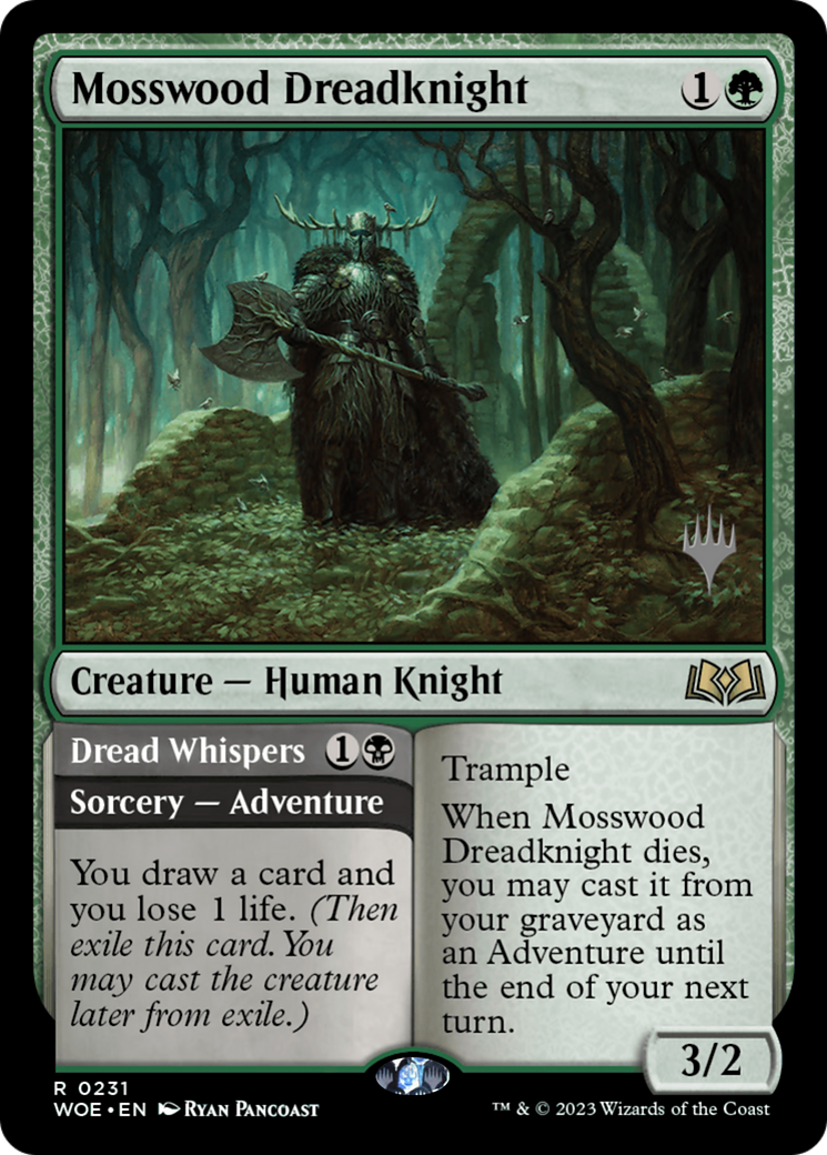 Mosswood Dreadknight (PPWOE-231) [Promo Pack: Wilds of Eldraine Promos]