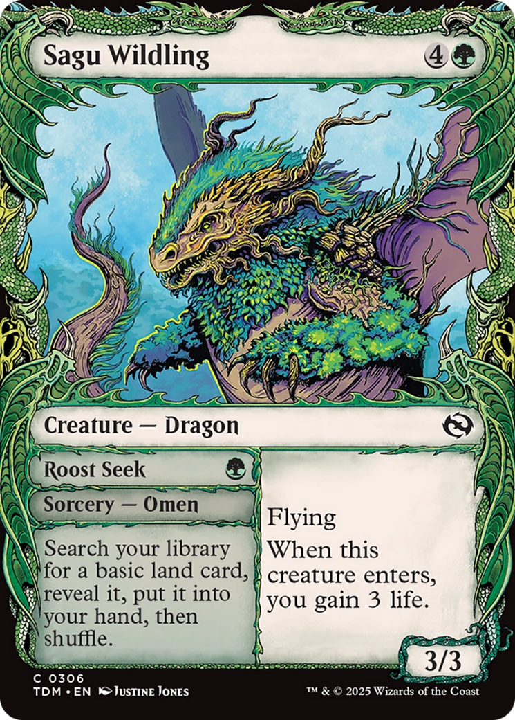Sagu Wildling (Showcase) (TDM-306) [Tarkir: Dragonstorm]