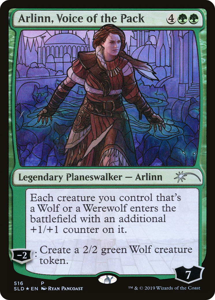 Arlinn, Voice of the Pack (Stained Glass) (SLD-516) [Secret Lair Drop] Foil