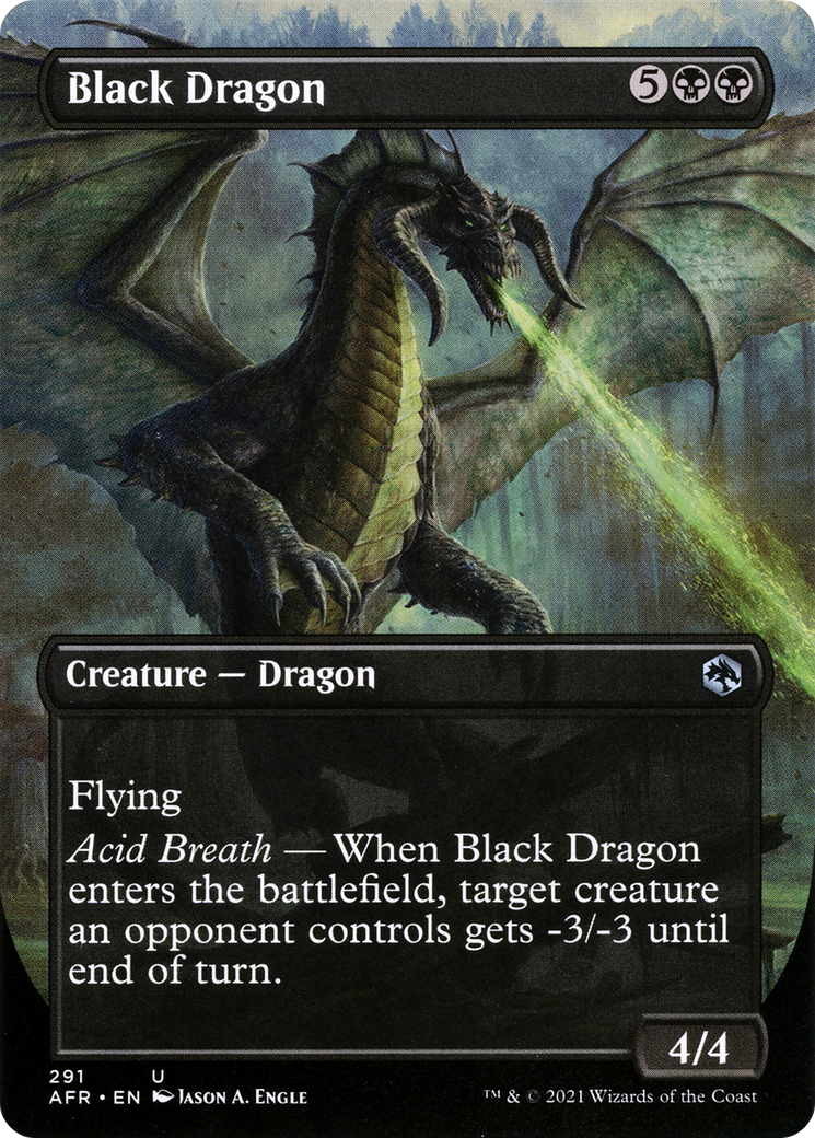 Black Dragon (Borderless) (AFR-291) [Adventures in the Forgotten Realms]