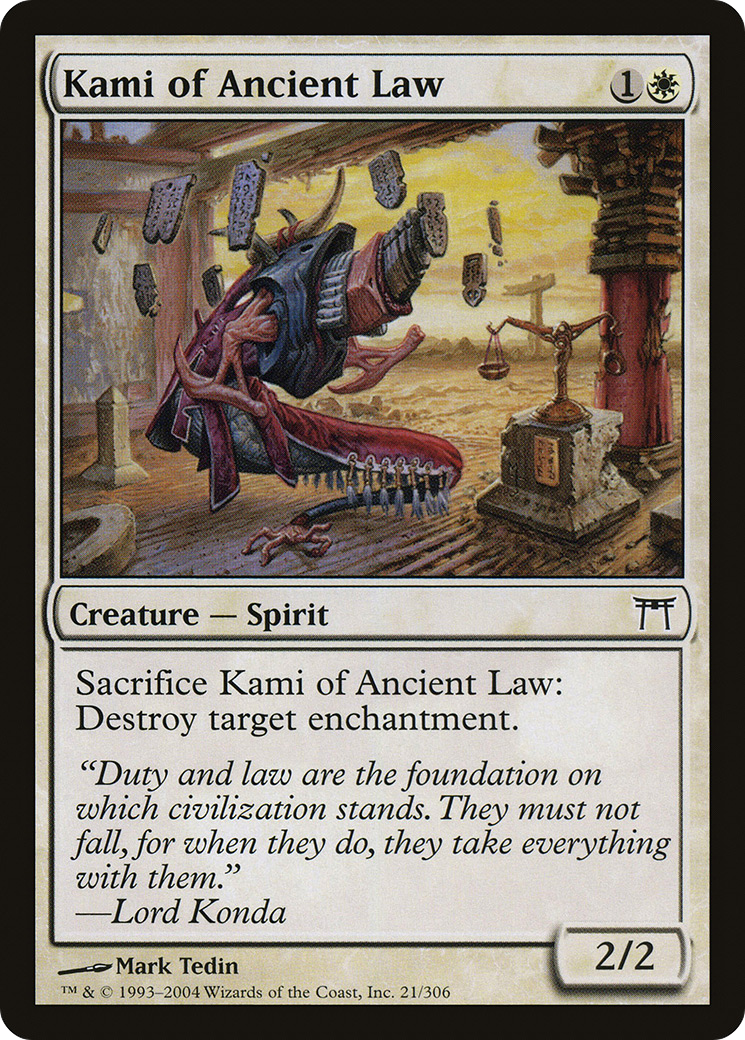 Kami of Ancient Law (CHK-021) [Champions of Kamigawa] Foil