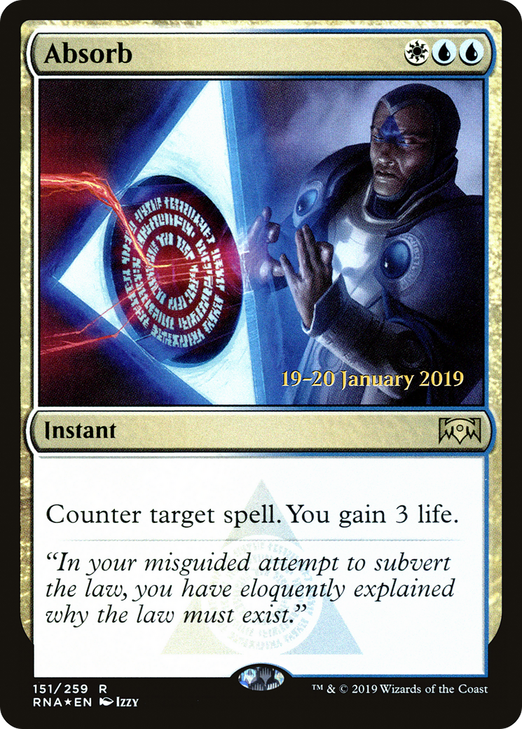 Absorb (PRE-151S) [Ravnica Allegiance Promos] Foil