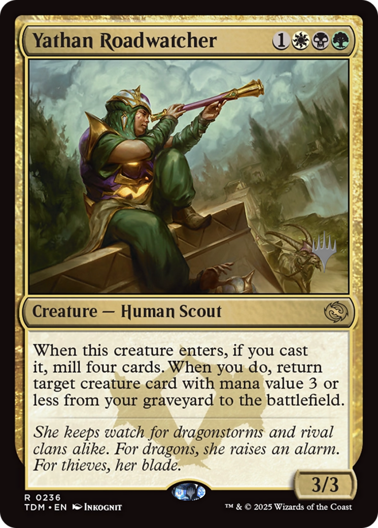 Yathan Roadwatcher (PPTDM-236) [Promo Pack: Tarkir: Dragonstorm]