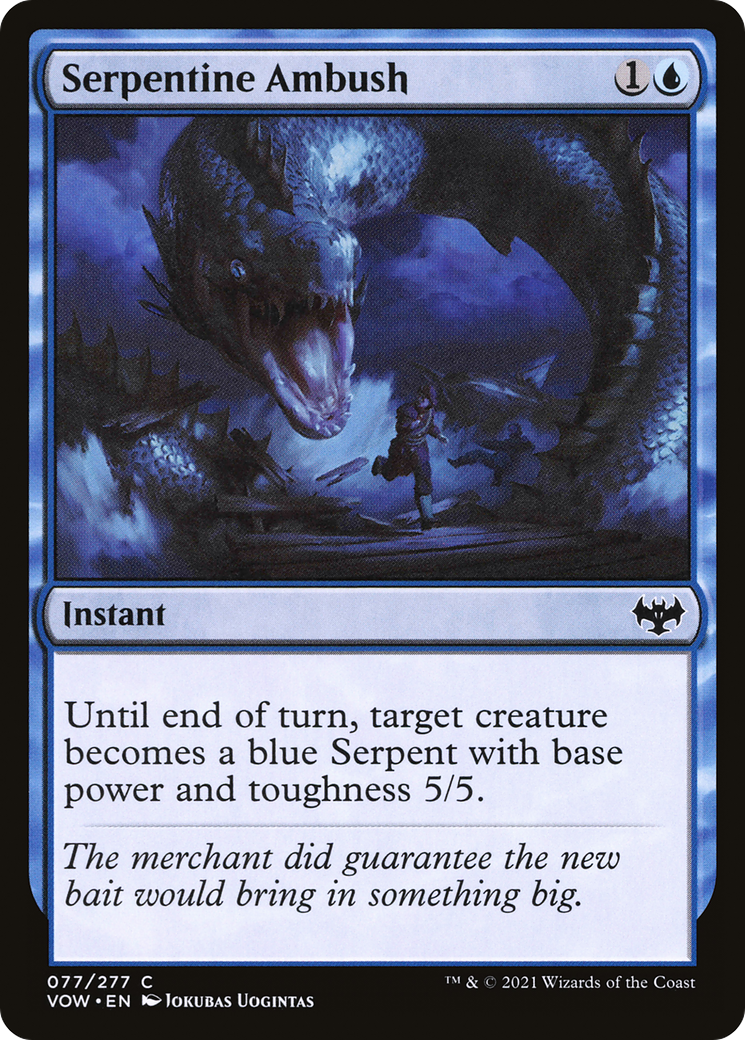 Serpentine Ambush (VOW-077) [Innistrad: Crimson Vow] Foil