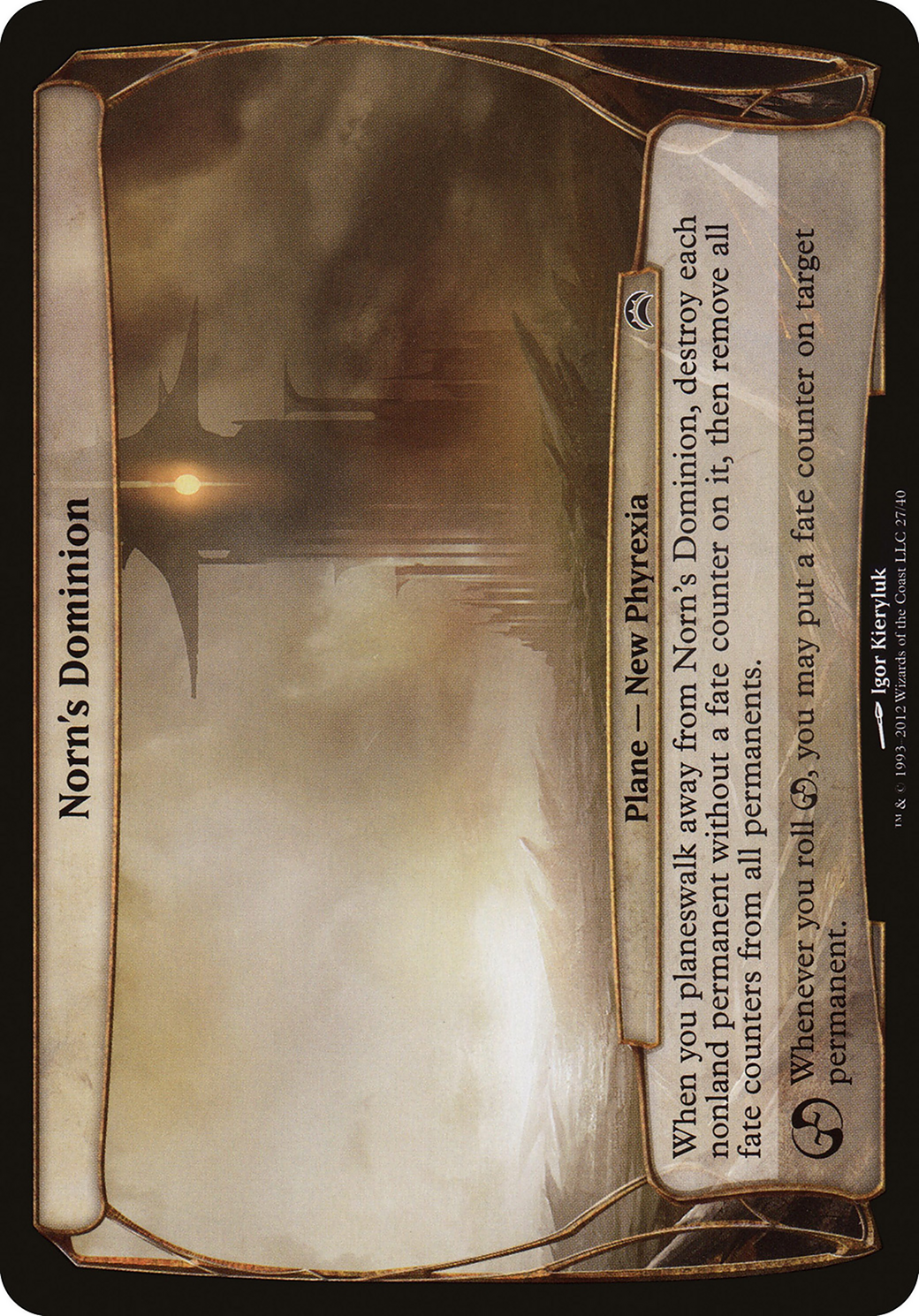 Norn's Dominion (Planechase 2012) (OVER-027) [Planechase 2012 Planes] Foil