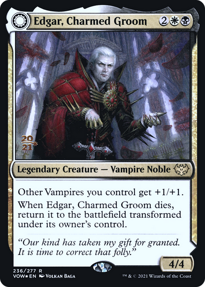 Edgar, Charmed Groom (PRE-236) [Innistrad: Crimson Vow Promos] Foil