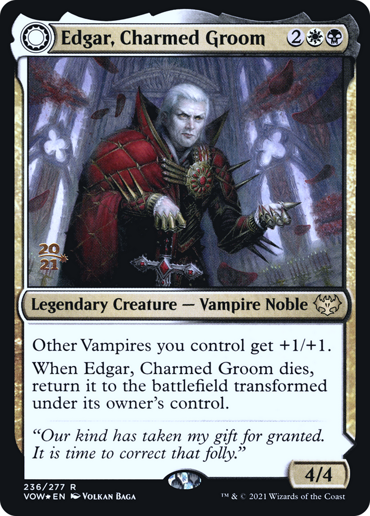 Edgar, Charmed Groom (PRE-236) [Innistrad: Crimson Vow Promos] Foil