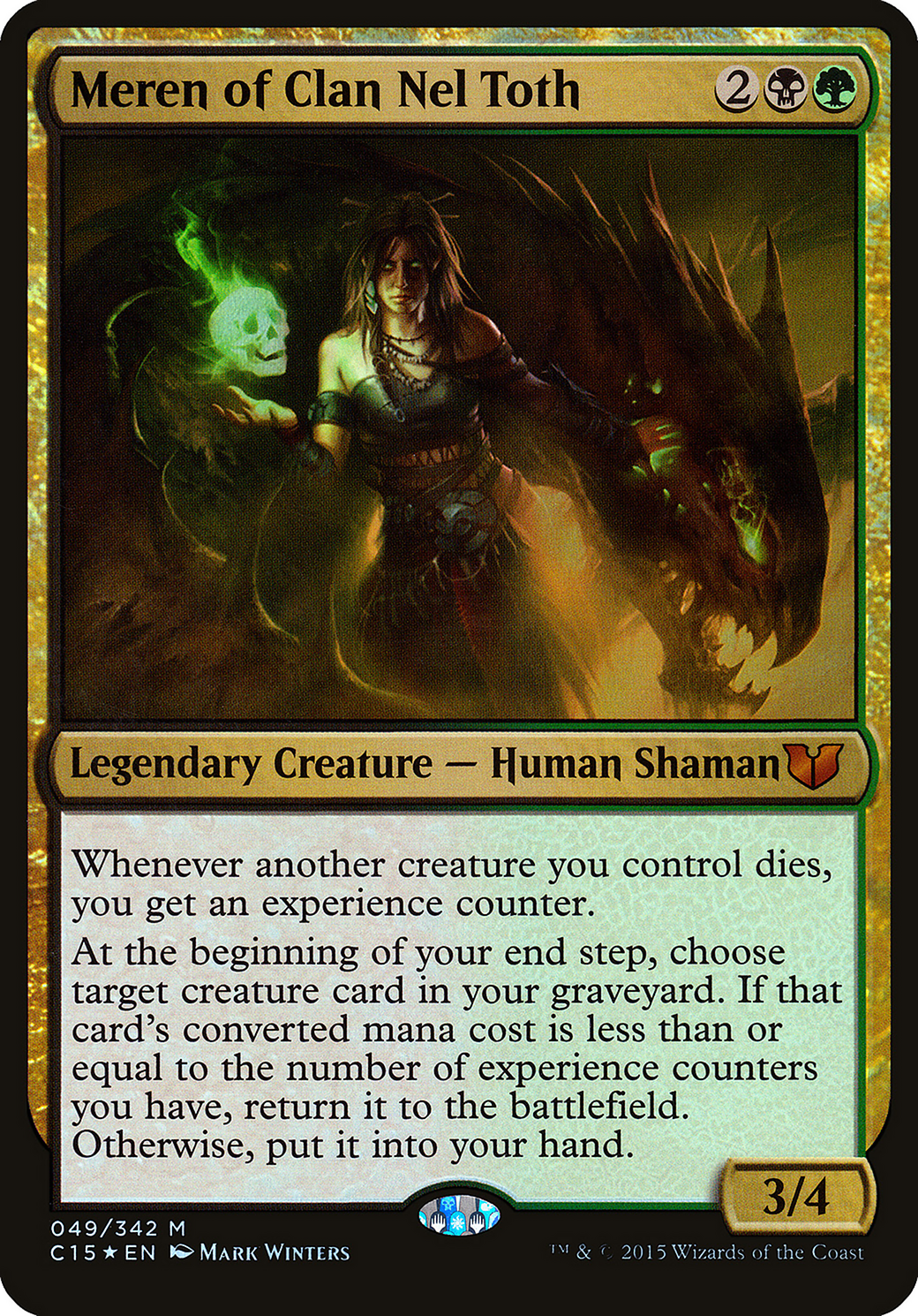Meren of Clan Nel Toth (Commander 2015) (OVER-049) [Commander 2015 Oversized] Foil