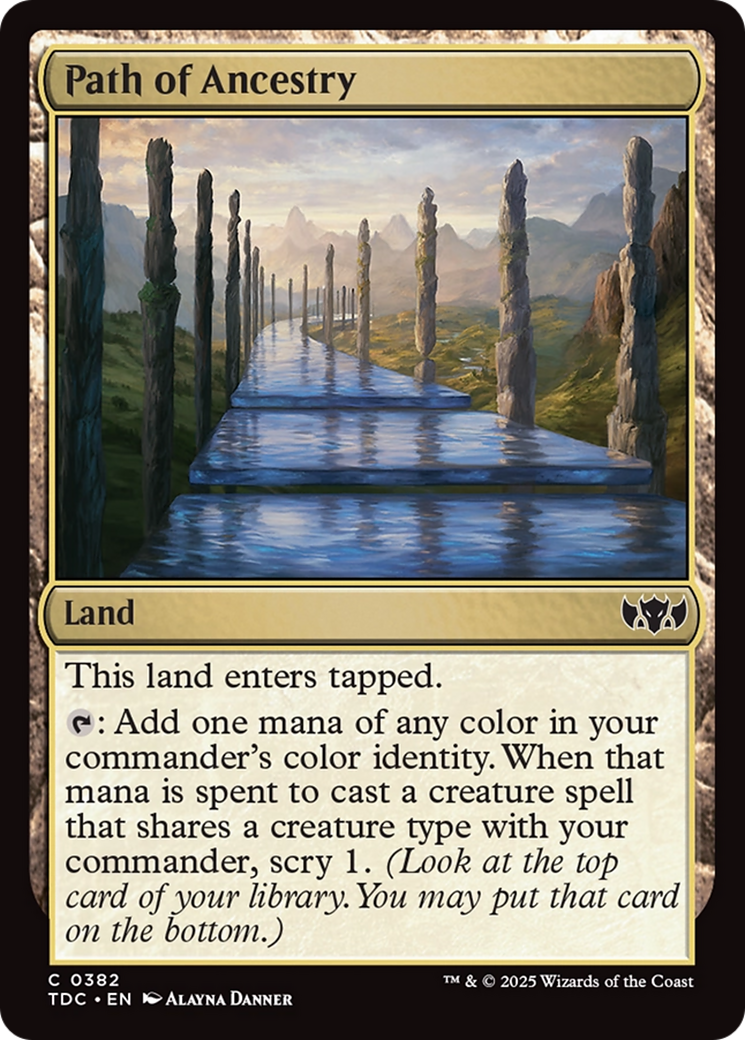 Path of Ancestry (TDC-382) [Commander: Tarkir: Dragonstorm]