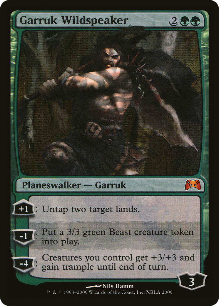 Garruk Wildspeaker (MEDIA-XBLA 2009) [Duels of the Planeswalkers 2009 Promos] Foil