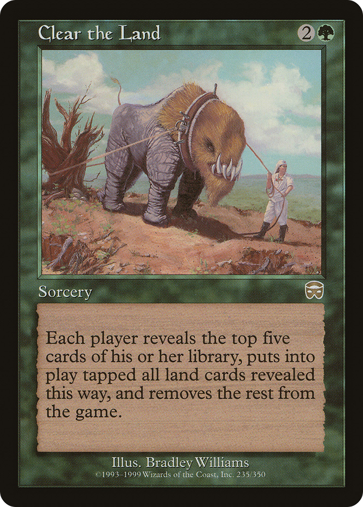 Clear the Land (MMQ-235) [Mercadian Masques] Foil