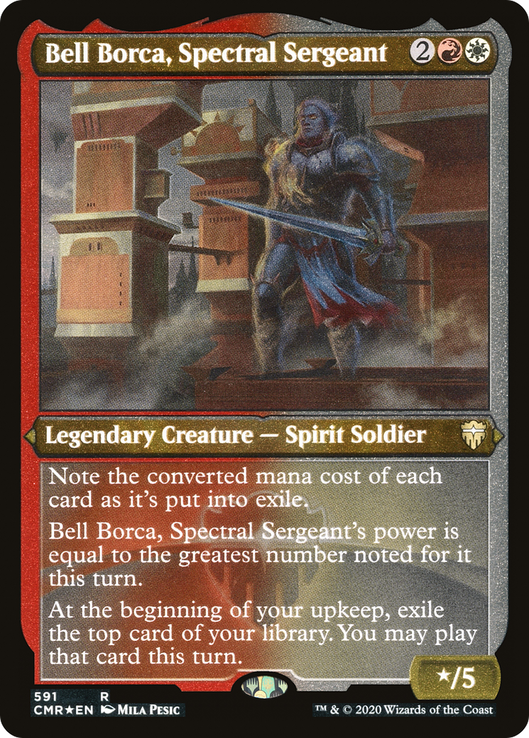Bell Borca, Spectral Sergeant (Foil Etched) (CMR-591) [Commander Legends] Foil