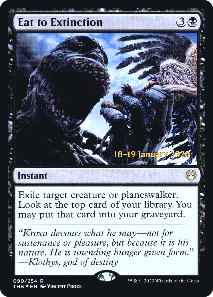 Eat to Extinction (PRE-90S) [Theros Beyond Death Promos] Foil