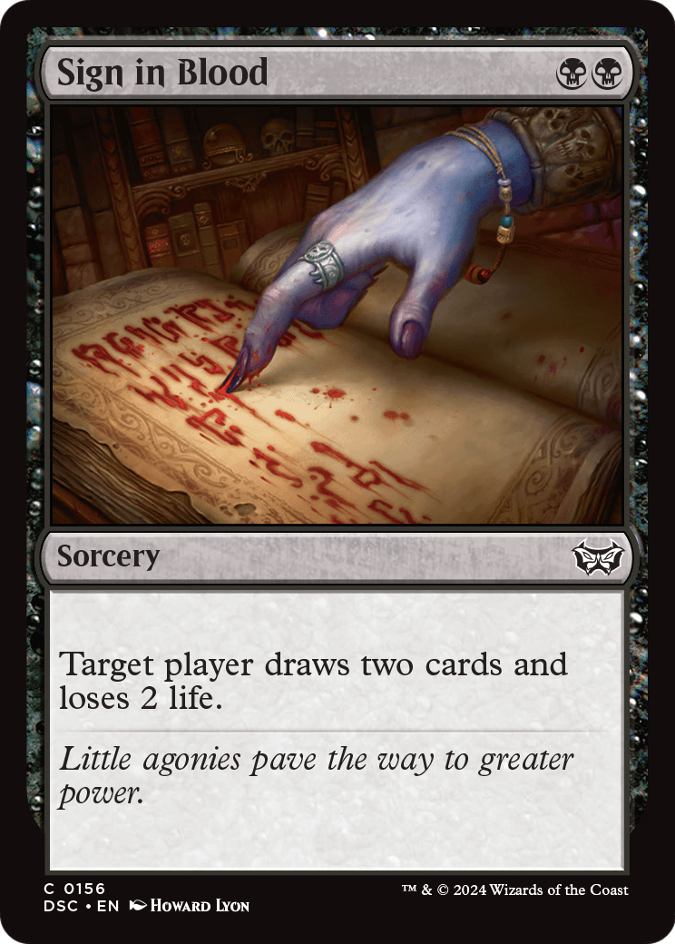 Sign in Blood (DSC-156) [Duskmourn: House of Horror Commander]