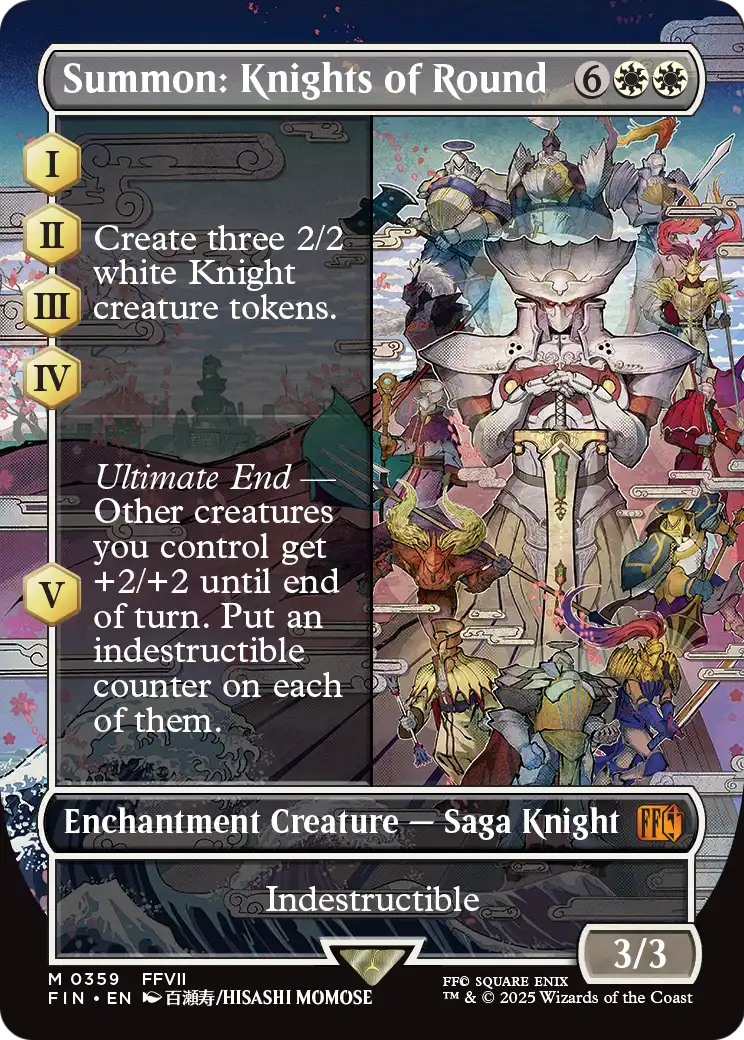 Summon: Knights of Round (Borderless) (FIN-359) [FINAL FANTASY] Foil