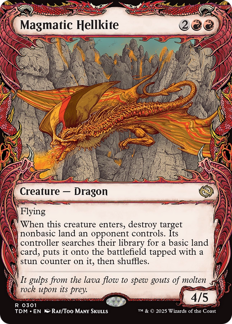 Magmatic Hellkite (Showcase) (TDM-301) [Tarkir: Dragonstorm] Foil