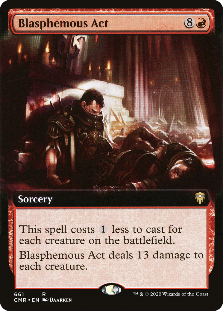 Blasphemous Act (Extended Art) (CMR-661) [Commander Legends]